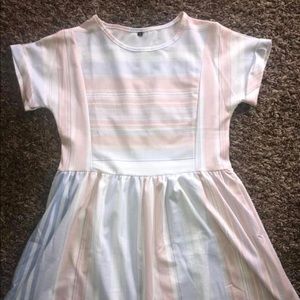 short sleeve striped dress